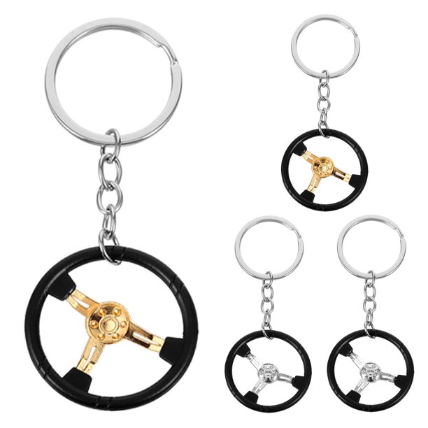 unbranded 4Ud Llavero Metálico Para Llaves De Auto Con Volante Estilo Surtido Para Colgar