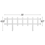 Master Mark Decorative Fencing, Garden Border 33 in. x 13.5 in. Cape Cod (White) Plastic 38531