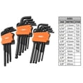 thumbnail image 6 of American Mutt Tools Hex Tools L-Key Allen Wrench Set - Includes Metric and SAE Long Arm Ball End Allen Keys and Star Long Arm Security L-Keys - 35pc Set, 6 of 7