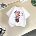thumbnail image 3 of Linda camiseta informal de algodón de Minnie de Disney para niños, ropa de verano, moda urbana, camiseta de cuello redondo para niñas, camiseta deportiva para niños, 3 of 5