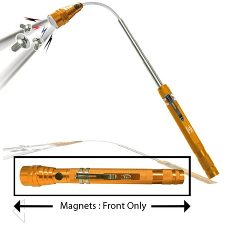 - Magnetic Pickup Tool With Telescopic Flex Head & Led Flashlight