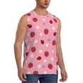 thumbnail image 2 of Bingfone Strawberry and Ladybugs Pattern Men's Tank Tops Workout Sleeveless Tee Shirts Running Beach Tanks for Men-Small, 2 of 8