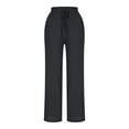 thumbnail image 6 of Tnhcen Women's Casual Linen Cotton Pants with Drawstring Waist - Relaxed Fit Straight Leg Basic Pants S-2XL Pre-Washed Breathable Trousers for Daily Wear, 6 of 7