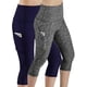 thumbnail image 1 of UKAP 2 Paquetes Mallas de mujer, pantalones de Yoga de cintura alta, pantalones de Color sólido, Jeggings elásticos de entrenamiento, pantalones Capris de cintura elástica, 1 of 4