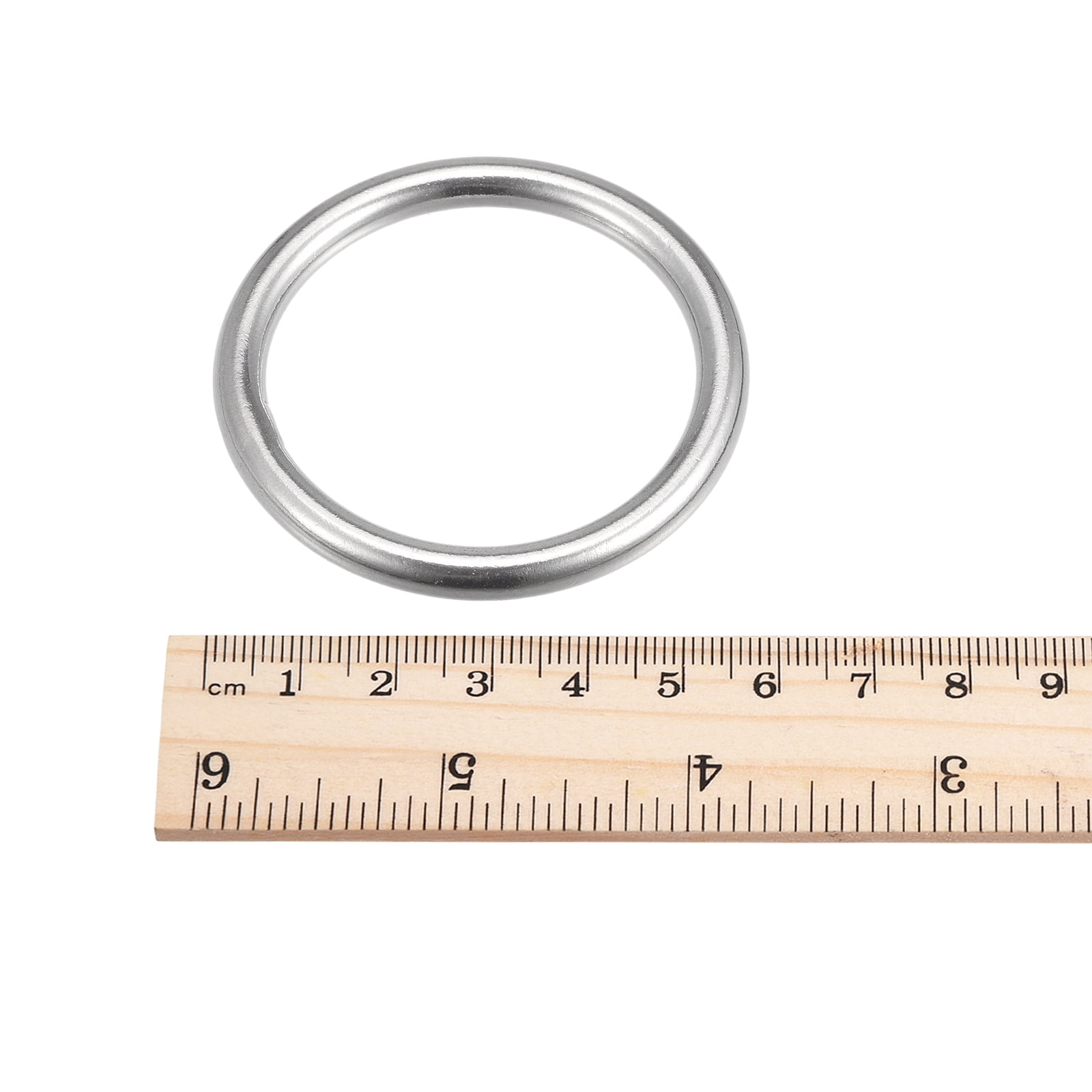Unique Bargains 316 Stainless Steel Round Ring for Hanging and Rigging Applications 45x6mm