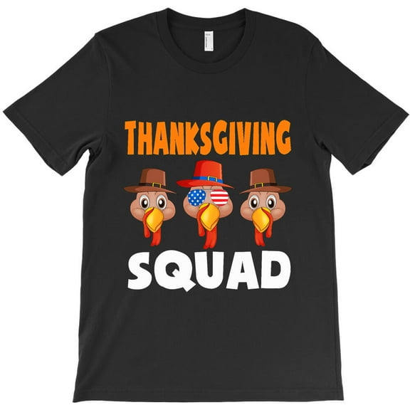 Thanksgiving Squad Turkey Day Family Outfit Kids Boys Girls, G19403 Unisex T-Shirt, Up to Size 5XL