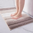 thumbnail image 2 of YouLoveIt Striped Bathroom Rug Set Bath Mats Non Slip Door Mats Ultra Soft Absorbent Plush Shaggy Floor Mats Washable Striped Bath Rugs Runner for Bathroom, Tub and Shower, 2 of 7