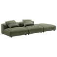 thumbnail image 6 of Solace3-Piece Modular Corduroy Upholstered Sectional Sofa in Fern, 6 of 10