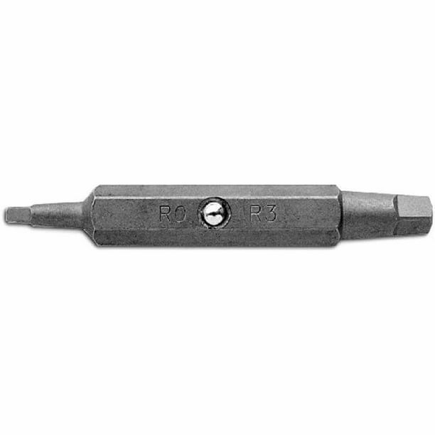 SD03C S2 Steel Hex Shank DoubleEnded Square Robertson Bit, 0 Point