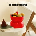 thumbnail image 6 of Uutvery Red Pumpkin Snack Holder,Pumpkin Christmas Candy Bowl,Two-Tier Halloween Pumpkin Candy Box,Divided Serving Tray with Lid for Christmas Candy Fruit Nut Snack Tray for Halloween Party, 6 of 7