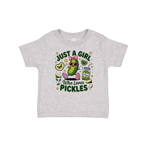Inktastic Just a Girl Who Loves Pickles Girls Toddler T-Shirt