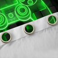 thumbnail image 4 of jejeloiu Teens Video Game Black Out Curtains,Cartoon Console Gamepad Curtains Pack of 2 (42x63 Each),Neon Green Plaid Bedroom Curtains For Teens,Breathable Home Decor, 4 of 6