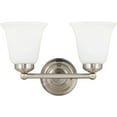 thumbnail image 4 of Aspen Creative 62291-1, 2-Light Bathroom Vanity, 13-1/2" Wide, Transitional Design, Satin Nickel, 4 of 6