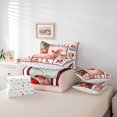 thumbnail image 4 of Erosebridal Red Hummingbird Bedding Sets Queen Size, Folwer Comforter Sets with Sheets, Patchwork Decor, Reversible 7-Piece, 4 of 5