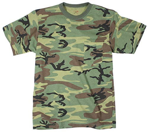 Rothco Pocket T-Shirt, Woodland Camo 
