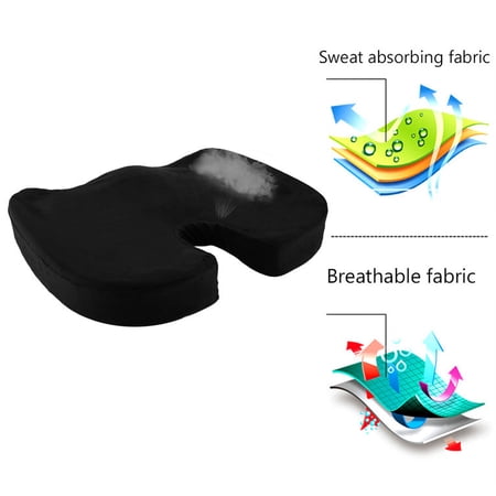 Gel Bottom Cushion Black Coccyx For Orthopedic Adjustment Seat Chair Cushion