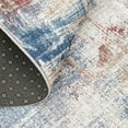 thumbnail image 2 of ReaLife Rugs Machine Washable Area Rug - Living Room Bedroom Bathroom Kitchen Entryway Office - Padded Low Pile Stain Resistant Premium - Modern Abstract Colorful - ASA - Red Blue 5' x 7', 2 of 10
