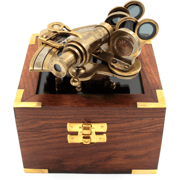 Nautical Bronze Sextant Solid Brass Ship Astrolabe Navigation Instrument