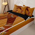 thumbnail image 3 of Castle Fairy Vintage Crystal High Heels Zipper Twin Comforter Sets with Fitted Sheet and 2 Pillowcases,Retro Aesthetics Zipper Bedding Set,Brown Gold,Black Reversible,4-Piece, 3 of 6