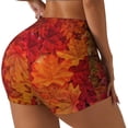 thumbnail image 2 of Fotbe Autumn Leaf Seamless Shorts, Womens Workout Shorts High Waist Stretch Booty Short for Gym/Yoga/Running/Biking-X-Large, 2 of 9