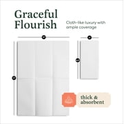 BloominGoods Linen-Feel Disposable Napkins Paper Guest Hand Towels, White 200-Pack