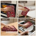 thumbnail image 5 of 4 Pcs Funny Kitchen Towels,Red Christmas Snowflake Pattern Microfiber Dish Towels,Kitchen Tea Towels,Kitchen Towel Set (18" X 26"), 5 of 7