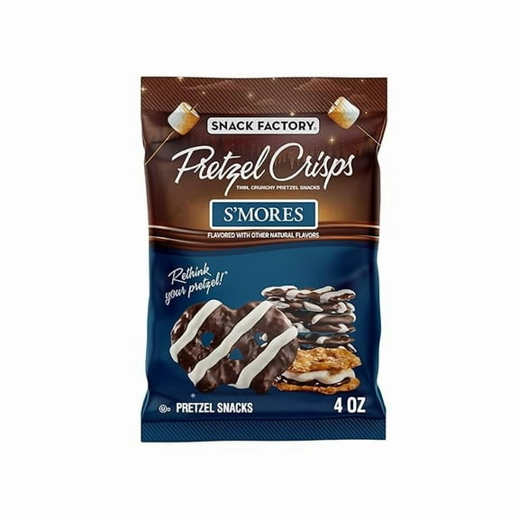Snack Factory S'mores Pretzel Crisps, 4 Oz Bag( Pack of 3 )