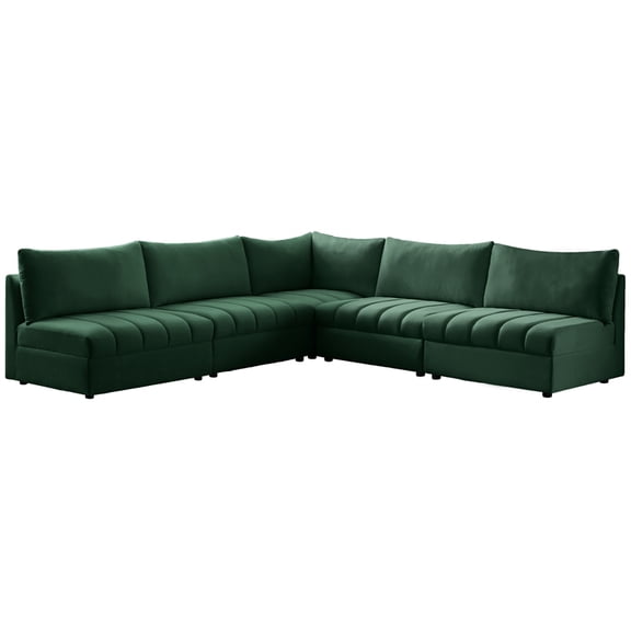 Meridian Furniture Jacob Green Velvet Modular Sectional