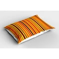 thumbnail image 2 of Abstract Pillow Sham Vertical Colorful Straight Lines Geometric Vibrant Stripes Design, Decorative Standard King Size Printed Pillowcase, 36 X 20 Inches, Orange Marigold Burgundy, by Ambesonne, 2 of 2