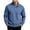 Blue, variant on Cmfcve Men's Henley Mock Neck Sweatshirt Casual Pullover Snap Button Jacket Shirts Oversized Long Sleeve Fall Top