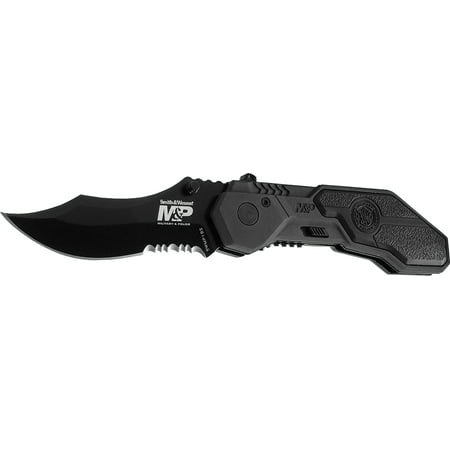 SMITH & WESSON KNIVES MP BLACK BLADE SERRATED