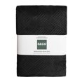thumbnail image 3 of Embossed Flannel Throw Black, 3 of 3