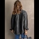 thumbnail image 4 of Chaqueta de Mujer de Gran Tamaño con Botones y Larga con Aberturas. Gris XL, 4 of 5