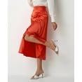 thumbnail image 4 of Skirt for Women High Waist Silk Satin Skirts Zipper Fishtail Hip Orange Color L, 4 of 5