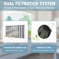 thumbnail image 4 of Akicon 600 CFM Wall Mounted Range Hood, Stainless Steel Range Hood 30 inch, Energy Saving, Ducted Kitchen Hood for Cooking, Powerful Vent Motor, Jet Black with Nickel, 4 of 7