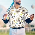 thumbnail image 5 of Lsque Labrador Retriever Dog Pattern Mens Polo Golf Shirts Funny Graphics Shorts Sleeve Button Shirts Baseball T-shirt-Medium, 5 of 7