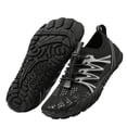 thumbnail image 5 of Mens Quick Dry Water Shoes Non-Slip Athletic Barefoot Sneakers Quick-Lace Toe Protection Breathable Mesh for Beach Hiking Black,Size 9, 5 of 6