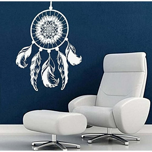 Decal ~ Dream Catcher #1 20" x 30" Wall or Window Decal (White)