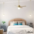 thumbnail image 3 of Hunter - Hepburn 1-light Modern Brass, Small Pendant Light, Dimmable, Modern Style, Globe Shaped, for Bedrooms, Dining, Living Rooms - 19018, 3 of 11
