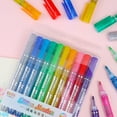 thumbnail image 4 of Yatlte Watercolor Markers, Washable Marker Coloring Pens Set, 10 Assorted Colors, Drawing Pen Kit Water Color, Medium Fine Tip Broad Line Art Markers for Coloring, Calligraphy, & Manga, 4 of 7