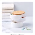 thumbnail image 4 of Organizador Home Trends Redondo de Plástico con Tapa de Bambú de Tres Niveles, 4 of 4