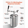 thumbnail image 3 of VEVOR 170oz Mini Keg, Pressurized Growler Tap System, 304 Stainless Steel Beer Kit, with Co2 Regulator, Self-Closing Faucet, Keeps Fresh and Carbonation for Homebrew, Craft and Draft Beer, 3 of 9
