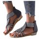 thumbnail image 4 of Verano Mujer Cuñas Punta Abierta Sandalias Transpirables Cremallera Casual Rhinestones Zapatos Wmkox8yii nm1149, 4 of 7