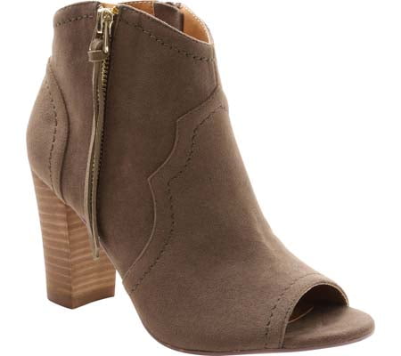 peep toe western booties