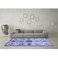 thumbnail image 3 of Ahgly Company Machine Washable Indoor Rectangle Oriental Blue Modern Area Rugs, 8' x 12', 3 of 4