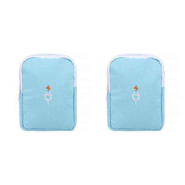 Bewildely Cable de datos Bolsas de almacenamiento blandas Organizador Bolsas protectoras portátiles con cierre de cremallera Estuche de Type1 NO1