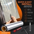 thumbnail image 5 of One Way Window Privacy Film Sun Heat Blocking, Reflective Mirror for Glass Windows Cover, Static Cling, Removable, Anti-UV, Anti-Glare Window Tint for Home, Gray, 15.74x196.8 Inch, 5 of 10