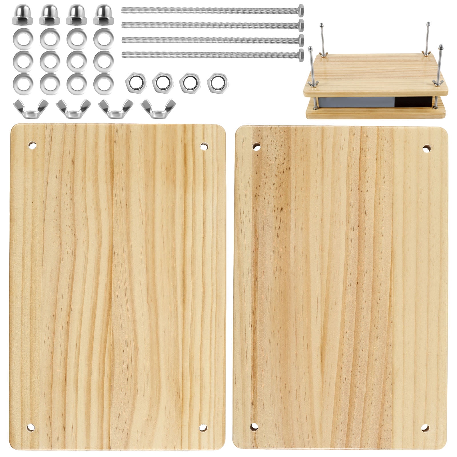 Bamboo Wood Book Binding Press Flower Press Book Press Machine Multifunctional Bookbinding Press for Bookbinding and Flower Pressing,11.6x7.7in