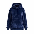 thumbnail image 6 of LWFFDAW Pet Pouch Hoodie for Women Long Sleeve Dog Carrier Fuzzy Fleece Hoodies Winter Loose Oversized Hoodie with Kangaroo Pocket, 6 of 7