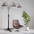 thumbnail image 2 of Natural Mica 3 Light Arc Floor Lamp - 86 Charcoal Gray Wood Gunmetal, 2 of 9